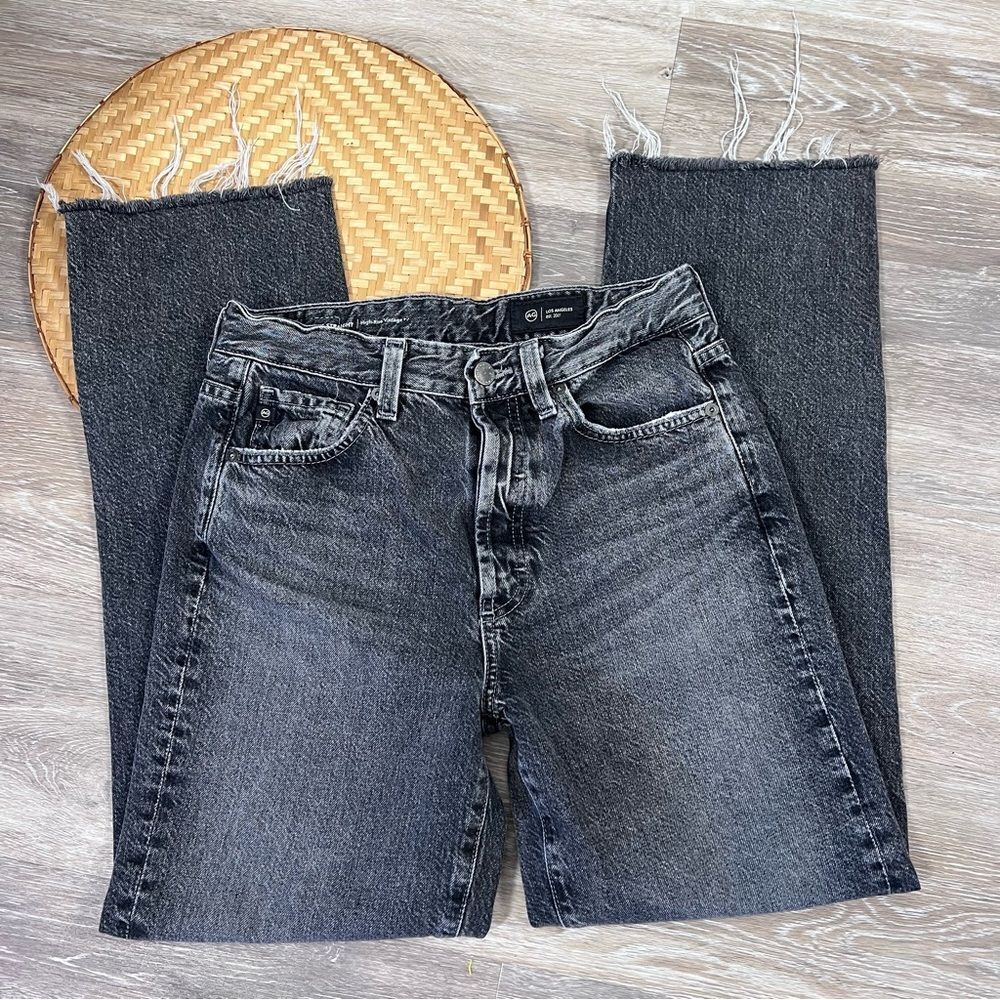 AG jeans alexxis straight high rise vintage black wash